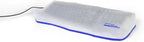 Keyboard Dust Cover, Covers Large Size PC Keyboards, Silky Smooth Antistatic Vinyl, Translucent Coconut Cream Color with Blue Trim, (20W x2H x9D)