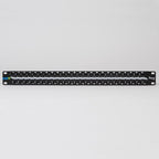 ICC CAT5e Feed-Through Patch Panel, 48 Port, 1U Rackmount, RJ45 Ethernet Patch Panel, No Punch Down, PoE++ and TAA Compliant, Black