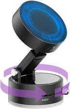 Magnetic Phone Holder for Car, [360° Rotatable] Phone Mount with Strong Suction Cup & Retractable Stand, Foldable Phone Holder for iPhone 16/15/14/13 and All Smartphone (Black)