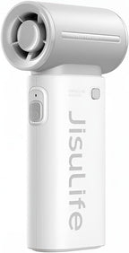JISULIFE Portable Handheld Fan Life9, Turbo Power High Speed Air [12H Max Cooling Time], 5 Gear Wind, 3600mAh Rechargeable, Mini Pocket Design, Personal Fan for Travel Concerts Camping Makeup - Grey