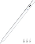 Stylus Pen for iPad 2018-2025, Fast Charging Magnetic Pencil (1st Generation) with Tilt Sensitivity & Palm Rejection for iPad Air 3/4/5/M2/M3, iPad mini 5/6, iPad 6/7/8/9/10/11, iPad Pro 11"/12.9"/M4