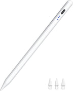 Stylus Pen for iPad 2018-2025, Fast Charging Magnetic Pencil (1st Generation) with Tilt Sensitivity & Palm Rejection for iPad Air 3/4/5/M2/M3, iPad mini 5/6, iPad 6/7/8/9/10/11, iPad Pro 11"/12.9"/M4