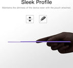 MoKo Pencil Holder Sticker for Apple Pencil Pro, Apple Pencil (USB-C), Apple Pencil 1st/2nd Generation, Elastic Pencil Case, Adhesive Pouch Attached to Pen Case, Purple