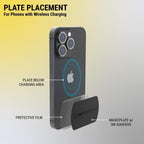 Scosche MPLT44THK2-BP0 MagicMount Replacement Metal Plate Kit for Phone, Extra Strong Thick Metal Plates for Magnetic Mount Cell Phone Holder for Car, Universal with All Devices, Phone Case, Black XL