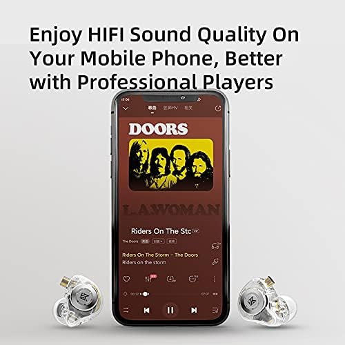keephifi KZ EDX Pro in Ear Monitor with Mic Wired Headphones HiFi Stereo Stage Wired Earphone Dual DD IEM Earphones Earbuds with Detachable Cable for Musicians Audiophiles (Black, with Mic)