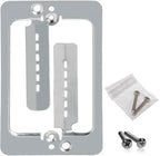 LV1 Low Voltage Mounting Bracket 1 Gang (10 Pack) – Single Gang Drywall Brackets for Fixing Loose Outlets or Adding New Outlet Wall Plates, Telephone Wires, Network Cables, HDMI, Silver
