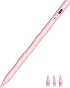 Pen for iPad 2018-2025, HATOKU 15 Mins Fast Charging Pencil 1st Gen with Tilt & Palm Rejection Compatible with iPad Air 3/4/5/M2/M3, iPad mini 5/6, iPad 6/7/8/9/10/11, iPad Pro 11"/12.9"/M4 (Pink)