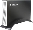 X-MEDIA XM-EN3251U3-BK 3.5-Inch USB 3.0 SATA Aluminum Hard Disk Drive HDD External Enclosure Case, Support 2.5/3.5-Inch SATA / SSD Hard Disk Drive