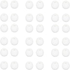 36 Pieces Small Earbud Tips Soft and Comfortable Silicone Earbud Tips Ear Bud Replacement Pieces Silicone Fit Most in-Ear Headphones，Inner Hole 3.8mm -5.5mm，Small White Replacement Eartips