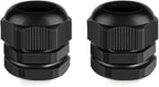 Cable Gland 2 Pack 1 1/4" NPT Waterproof Adjustable Connector Strain Relief Cord Connectors Joints Nylon with Gaskets…