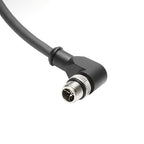 Alvin's Cables M12 X-Code 8 Pin Male to RJ45 Ethernet Cable for Cognex Keyence Camera, High-Flex Cat6a Cable for Industrial Automation, Fieldbus Module, Robotics, Right Angle 49.2ft/15m
