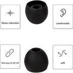 36 Pieces Small Earbud Tips Soft and Comfortable Silicone Earbud Tips Ear Bud Replacement Pieces Silicone Fit Most in-Ear Headphones，Inner Hole 3.8mm -5.5mm，Small Black Replacement Eartips