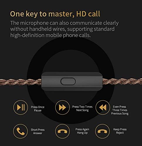 CCA C12 in Ear Monitor Headphones 5BA 1DD Hybrid HiFi IEM Earphones Noise Isolating Stereo Wired Earbuds for Musicians Audiophile Singers DJ