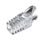 50 Pcs Cat5 Cat5E Cat6 Strain Relief Boot, RJ45 Plug Connector Cover Modular Network Plug Connector Cap Cable Connector Boots, Transparent