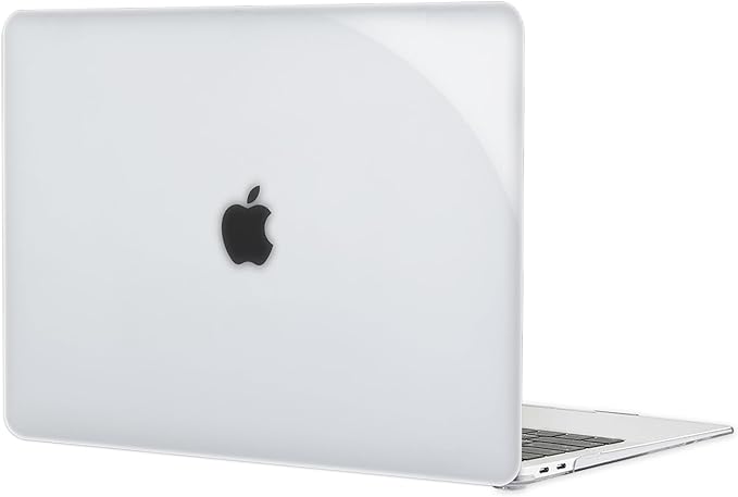 Crystal Clear Case for MacBook Pro 13 inch M2 M1 A2338 A2289 A2251 A2159 A1989 A1706 2023-2016 Release with Touch ID, 6 in 1 Plastic Hard Shell&Keyboard Cover&Screen Protector&Webcam Cover,Transparent