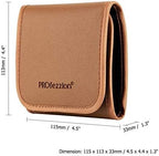 PROfezzion 3-Pocket Foldout Filter Pouch for 82mm Camera Lens Round Filter, Shock Resistant & Anti Scratch Photography Filter Case, Filter Carry Case with Microfiber Cleaning Cloth
