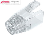 50 Pcs Cat7 Cat7A Cat8 Strain Relief Boot, RJ45 Plug Connector Cover Modular Network Plug Connector Cap Cable Connector Boots, Transparent