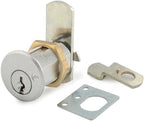 Olympus Lock DCN1 Rekeyable Cam Lock | 1" Cylinder KD Keyed Different | US26D Chrome Cabinet Lock | Grade 1 Reversible for Doors & Drawers