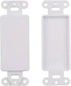 10 Pack Decorative Wall Plate for Keystone, Ethernet, HDMI, Coaxial & More, White Cover, Blank, Ideal for Home & Office Installations (Blank)