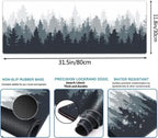 Galdas Gaming Mouse Mat Forest Background Pattern XXL XL Large Mouse Mat Long Extended Mouse Pad Desk Mat Non-Slip Rubber Mice Pads Stitched Edges Thin Pad (31.5 x 11.8 x 0.12 Inches) Tree