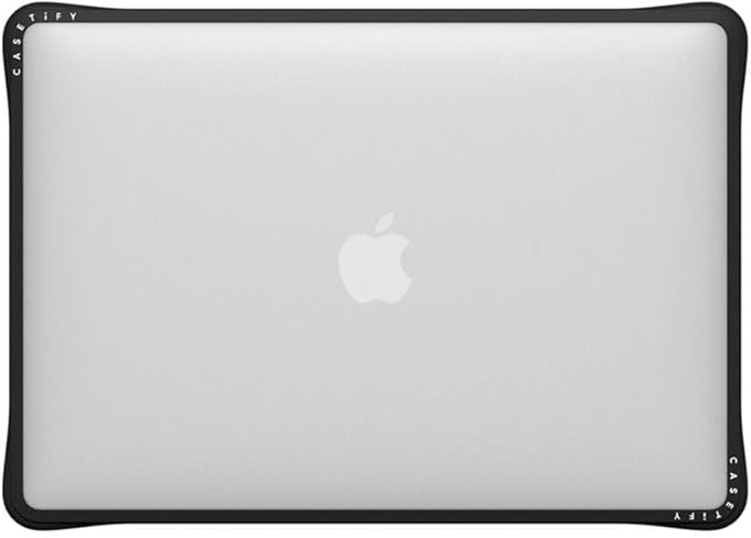 CASETiFY Impact MacBook Air 13" (M1/Intel) Case [Cushioned Impact Corners/Scratch-Resistant/Anti-Slip Grip] - Clear Black