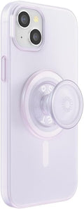 PopSockets iPhone 15 Plus Case with Round Phone Grip Compatible with MagSafe, Phone Case for iPhone 15 Plus, Wireless Charging Compatible - White Opalescent