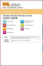 Pixel 2.4GHz Wireless Remote Shutter Release Romote Control S1 for Sony A300 A350 A400 A450 A500 A550 A560 A580 A700 A850 A900 A33 A35 A37 A55 A57 A65 A67 A77 A77M2 A99 A99M2 Replaces Sony RM-L1AM