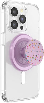 PopSockets Phone Grip for MagSafe with Kickstand, Magnetic Stand, Swappable Top, Secure Hold for iPhone MagSafe Cases, Phone & Tablet Grip - Circus Regrind Sugar Plum