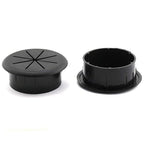 HJGarden 2PCS 2Inch (50mm) Desk Cord Grommets Wire Cable Hole Cover for Office PC Desk Cable Cord Cover Black