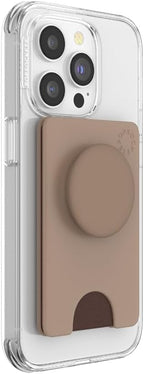 PopSockets Phone Wallet with Expanding Kickstand, Phone Card Holder, Cute PopSockets - Latte