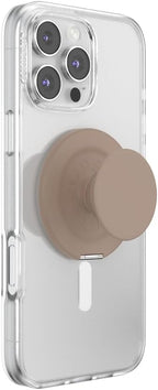 PopSockets Kick-Out Grip for MagSafe, Phone Grip with Built-in Phone Stand, Adjustable Kickstand for Portrait or Landscape, Strong Magnetic Hold, Wireless Charging Compatible - Latte