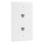 Ethernet Wall Plate, 2 Port Cat 6 RJ45 Keystone Female to Female Wall Plate Compatible with Cat7/6/6e/5/5e Ethernet Devices