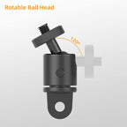 Aluminum 360 Degree Rotation Camera Mount, 1/4 Screw Adjustable Adapter Mount, Compatible with GoPro Hero 12/11/10/9/8/7, DJI, Sony, Xiaomi yi and Other Action Cameras