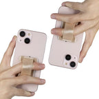 Universal Phone Grip for Smartphones - Phone Holder for Hand for Back of Phone -Wireless Charging Compatible (Gold) - 2Pack