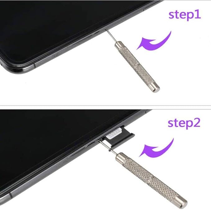 6 Pack SIM Card Removal Tool, Sim Card Tray Opening Tool Eject Pins Needle Opener Ejector Compatible with All iPhone Apple iPad HTC Samsung Galaxy Cell Phone Smartphone Watchchain Link Remover, Black