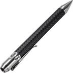 Cool Hand 4.5'' Carbon Fiber Bolt Action Pen with Retractable Stylus Tip for Any Touch Screen, Compact Size, Skelton Out Deep Pocket Clip (5.7''Carbon Fiber Silver)