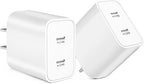 Type c Charging Block Fast Charger, 2Pack PD Dual Port Fast USB C Charger Block, USB C Charging Plug Power Adapter Compatible with iPhone 15/15 Plus/15 Pro Max/14/13/12/11/XS/XR/X and More