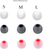 Silicone Earbud Tips Earbuds Replacement Ear Tips Gels Bud for Popular in-Ear Headphones Other Inner Hole from 3.8mm - 5.1mm Earphones 9 Pairs S/M/L