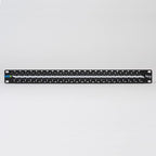 ICC CAT6 Feed-Through Patch Panel, 48 Port, 1U Rackmount, RJ45 Ethernet Patch Panel, No Punch Down, PoE++ and TAA Compliant, Black
