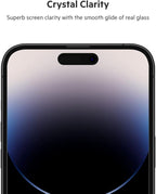 Belkin TemperedGlass iPhone 14 Pro Max Screen Protector - iPhone 14 Pro Accessories - Easy Application With Installation Guide Tray - Tempered Glass Antimicrobial Screen Protector - 9H Hardness Tested