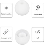 Earbud Tips Soft and Comfortable Headphone Ear Tips Ear Bud Replacement Pieces Silicone Fit Most in-Ear Headphones，Inner Hole 3.8mm -5.5mm，18 Pairs White S/M/L Replacement Earbud Tips