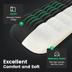 MEKASS Ergonomic Wrist Rest for Keyboard and Mouse, Soft Memory Foam Keyboard Wrist Rest Set with Non-Slip Silicone Base, Easy Typing, Pain Relief, Comfort for Office, Work, Gaming (White)