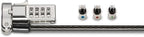 Kensington Universal 3-in-1 Combination Laptop Lock, Computer Security Locking Cable - Resettable Version (K62316WW), Black