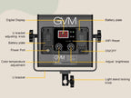 GVM 480 LED Video Light with Tripod, Dimmable 2300K-6800K LED Video Lighting with APP Control, SLED Photography Continuous Light for Studio Light for Studio YouTube Video Studio Set, Video Lamp