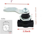 WJSKDQ 2pcs Thumb Operated Offset Cam Lock Thumb Cam Lock for Machine Cabinet Drawer Black_1