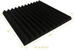 96 Pack Black/BLUE 12 "X 12 "X1" Acoustic Panels Studio Soundproofing Foam Wedge Tiles,