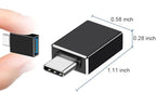 USB C Male to USB A Female Adapter (3 Pack),USB 3.2 GEN2 10Gbps High-Speed Data PD 60W Fast Charging for iMac,MacBook Pro/Air,iPhone 16 15,iPad,Microsoft Surface,Samsung Galaxy S24/23/22,etc.