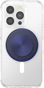 PopSockets Phone Grip for MagSafe with Kickstand, Magnetic Stand, Swappable Top, Secure Hold for iPhone MagSafe Cases, Phone & Tablet Grip - French Navy