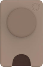 PopSockets Phone Wallet with Expanding Kickstand, Phone Card Holder, Cute PopSockets - Latte