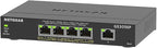 NETGEAR 5 Port PoE Gigabit Ethernet Easy Smart Managed Essentials Switch (GS305EP) - with 4 x PoE+ @ 63W, Desktop or Wall Mount